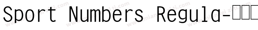 Sport Numbers Regula字体转换